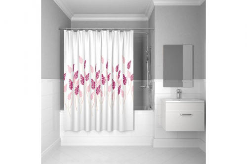 Штора для ванной комнаты IDDIS Lavander Happiness Полиэстер, 200x200 см