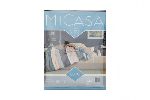 Комплект постельного белья MICASA Berni 1,5 спальный, Сатин 145х215 см, 1,5 спальный