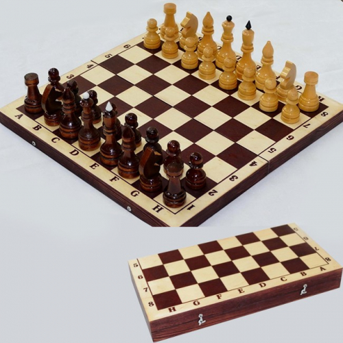 Шахматы турнирные лакированные в комплекте с темной доской Е-7 в Нижнем Новгороде
