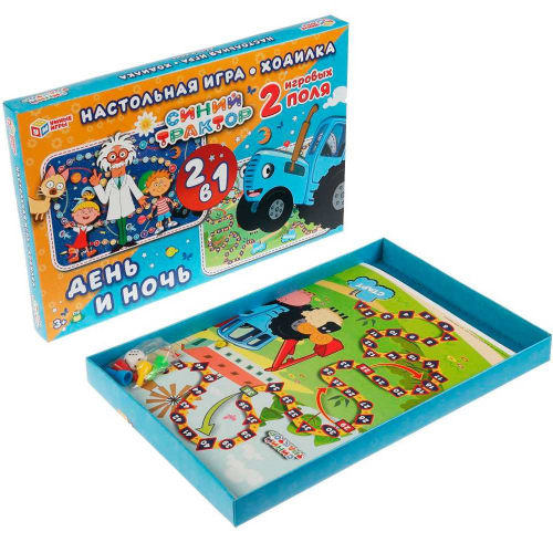 Игра настольная Умка День и ночь.Игра-ходилка 2 в 1.Синий Трактор 4680107953865 в Нижнем Новгороде