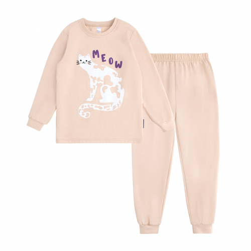 Пижама лонгслив и брюки для девочек «Basic»