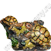 Кашпо Две черепахи на пне