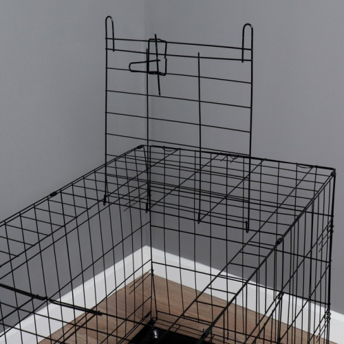 Клетка с люком для собак, 130 х 60 х 70 см, чёрная