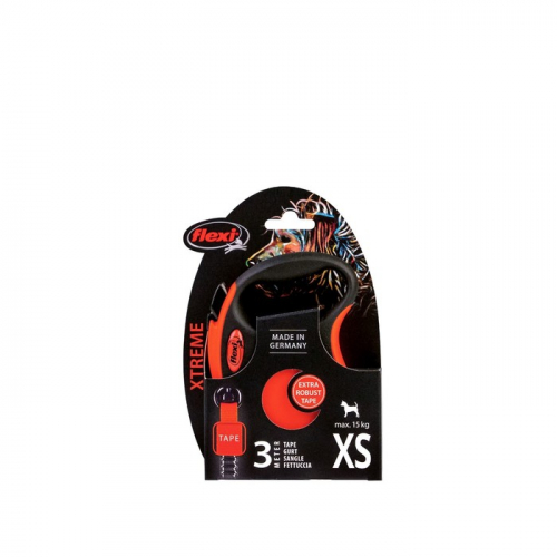 Рулетка Flexi Xtreme tape XS (до 15 кг) лента, 3 м черный/оранжевый