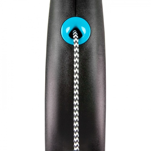 Рулетка Flexi Black Design XS (до 8 кг) 3 м трос, черный/голубой
