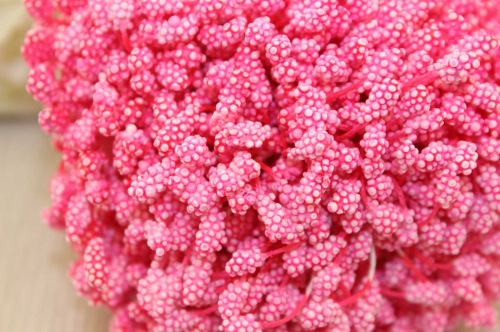 Тычинки (розовый), 4*6мм, в одной связке 800 шт(нитей), упак. 1шт В наличии