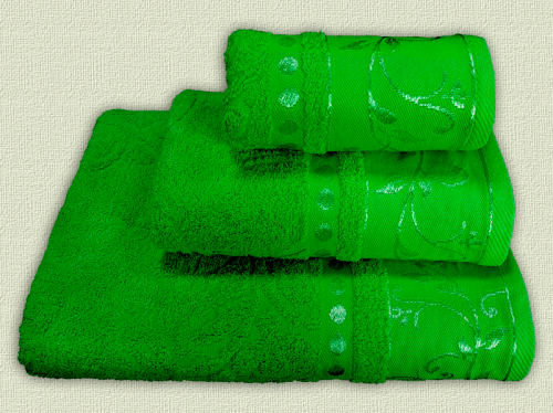 Комплект махровый из трех арт. 860 (цв. 528 - яркий зелёный)