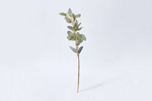 Искусственное растение Веточка эвкалипта с цветами   10х4 см