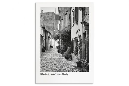 Постер на подложке Старая улица Прованс в Римини 50х70 см