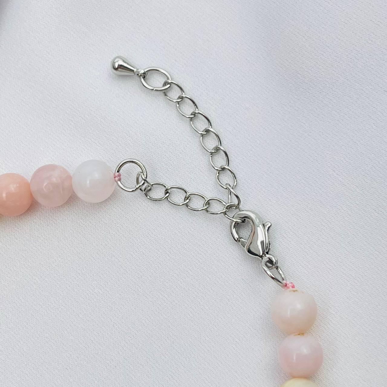 Радуга Самоцветов Бусы из розового Опала