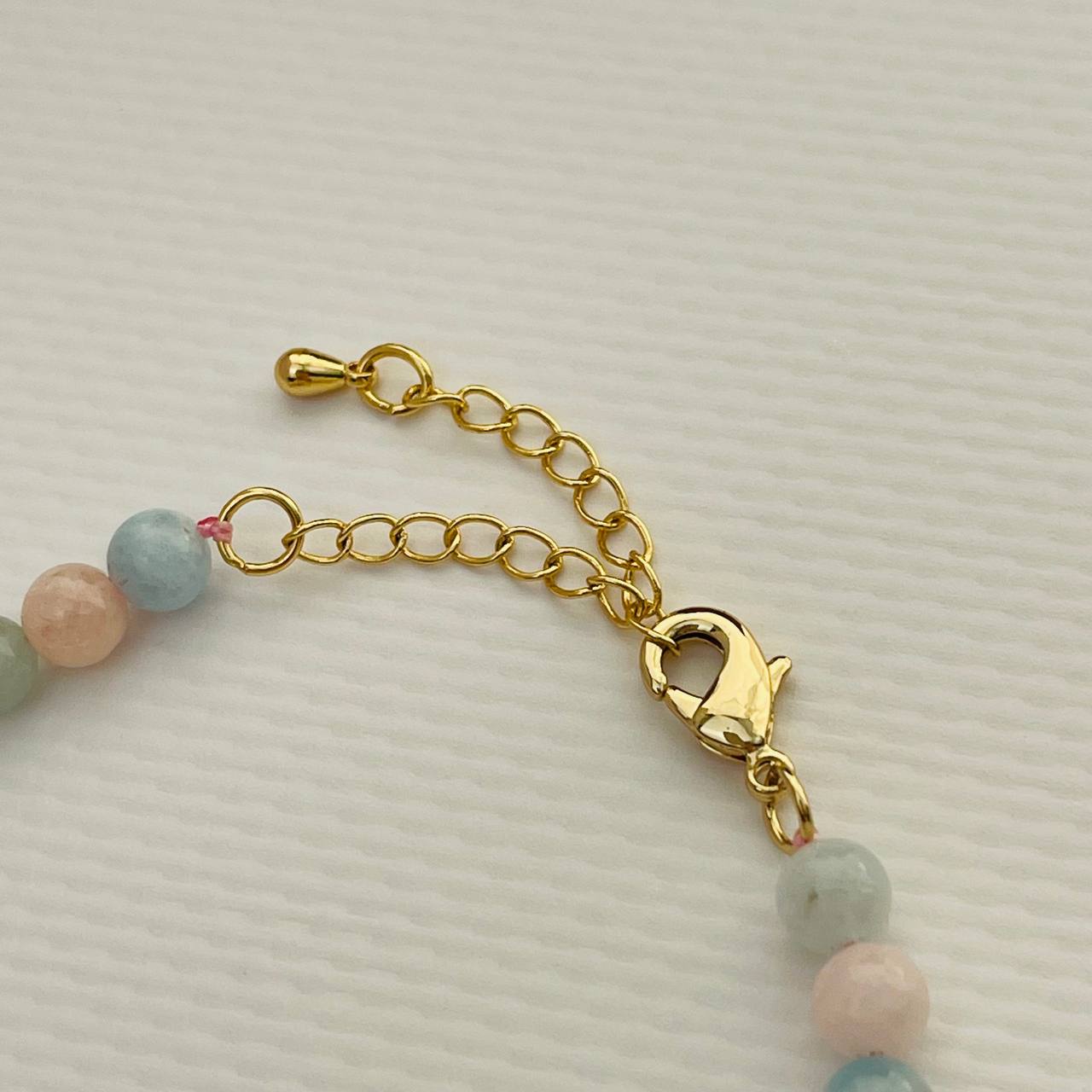 Радуга Самоцветов Бусы из Берилла,Морганита и Аквамарина