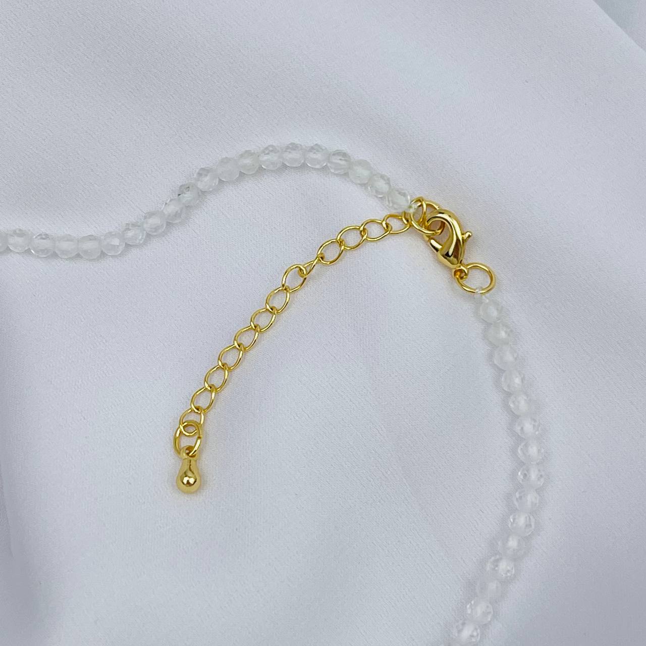 Радуга Самоцветов Бусы из Горного Хрусталя с подвеской