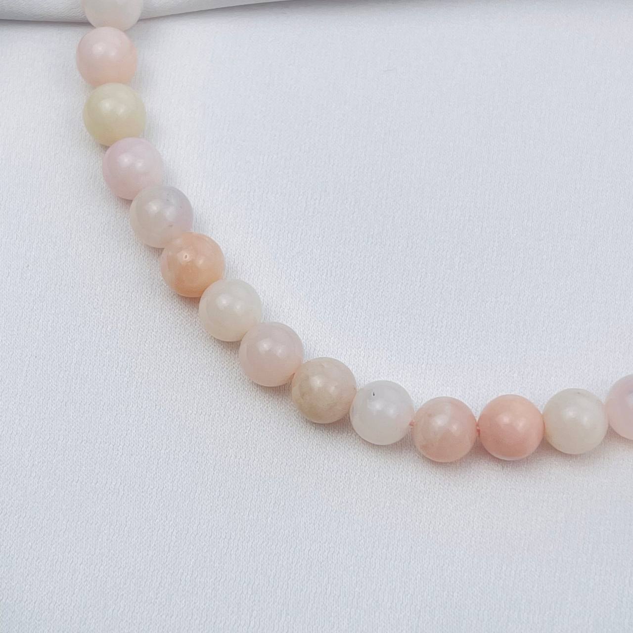 Радуга Самоцветов Бусы из розового Опала