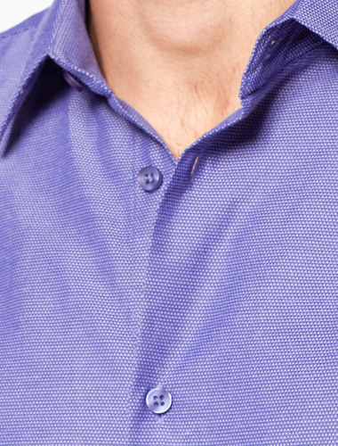 Рубашка мужская с контрастными внутренними элементами из фактурного хлопка с ПЭ