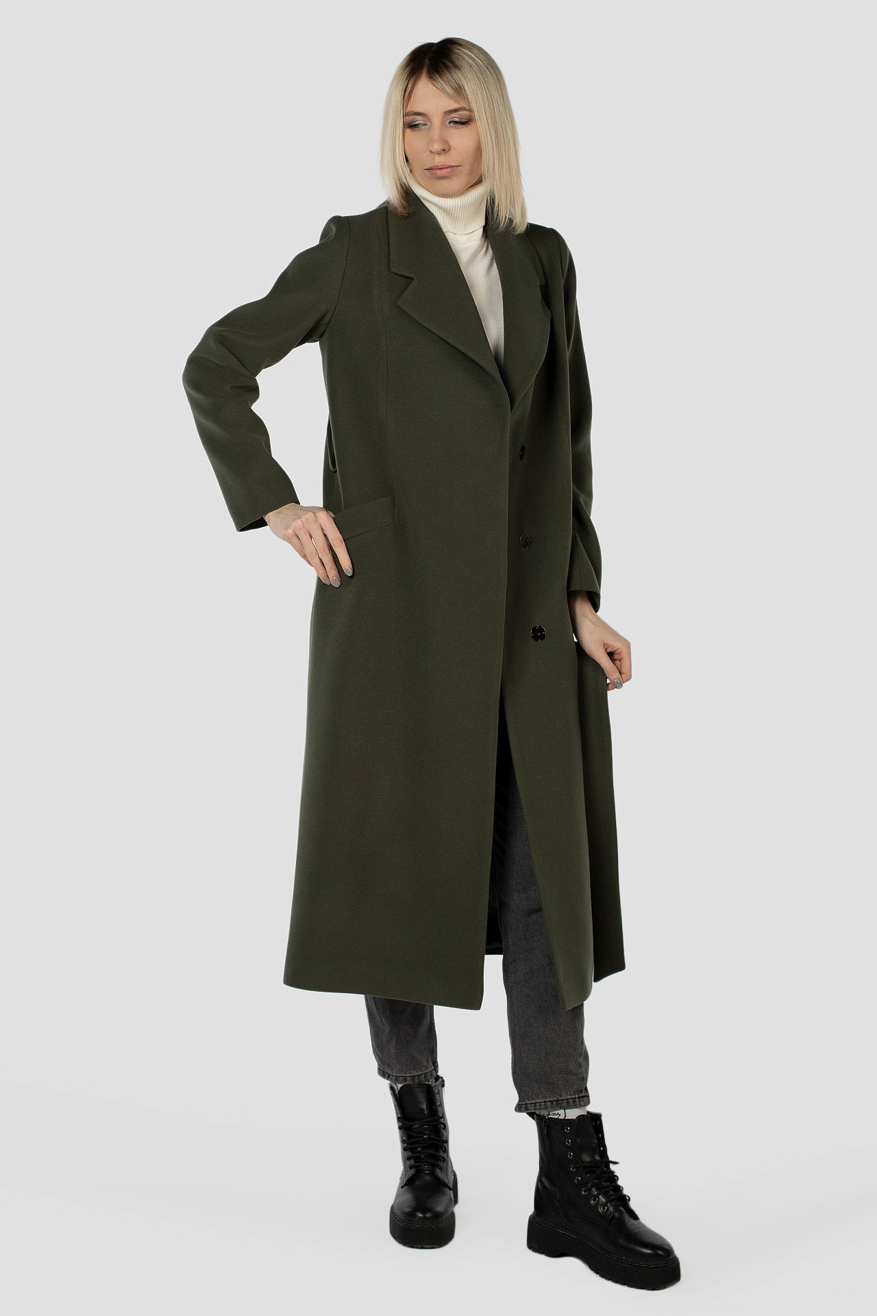 01-11777 Пальто женское демисезонное (пояс)