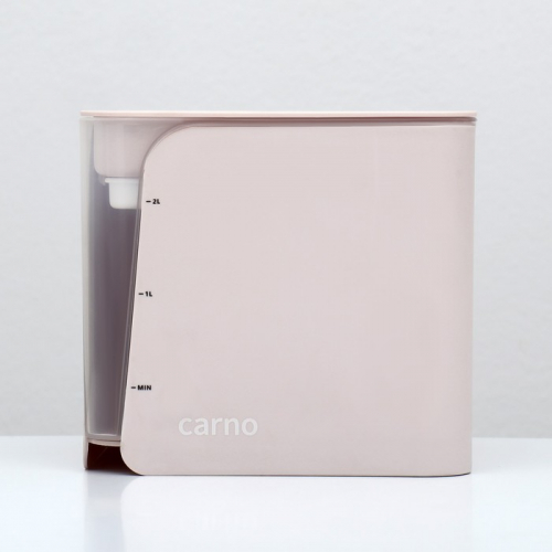 Фонтанчик для животных Carno, 2 л, с датчиком воды и фильтром, 18х16 см 2 л, бело-серый