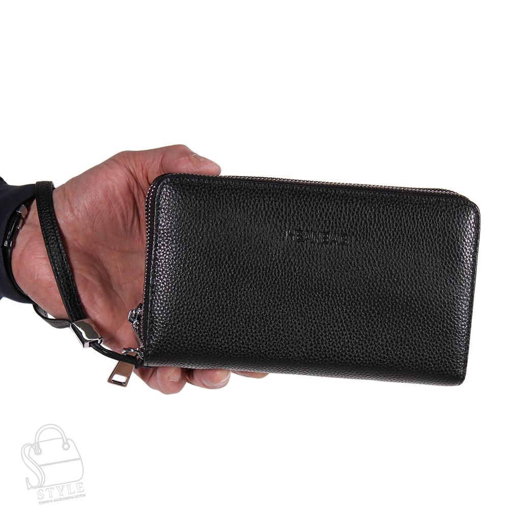 Клатч мужской кожаный 5388H black Heanbag