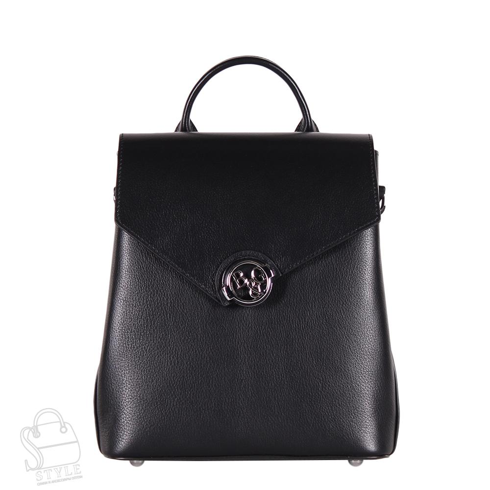 Рюкзак женский кожаный 18245 black Polina&Eiterou