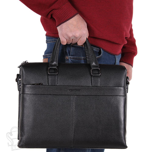 Портфель мужской кожаный 8688-3H black Heanbag