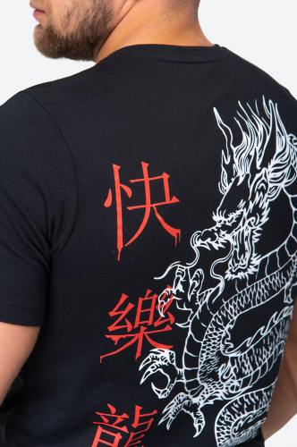 Хлопковая футболка с принтом дракон