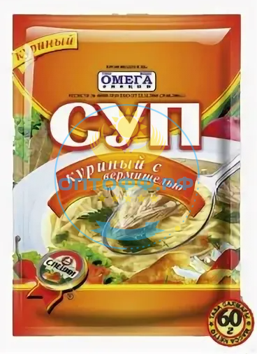 Омега Суп Куриный с вермишелью 60гр (кор*50)