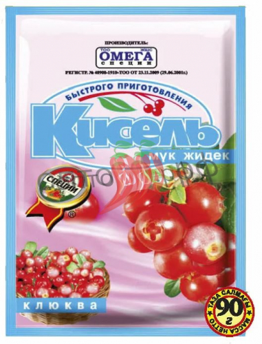 Омега Кисель 90гр. Клюква (кор*50)