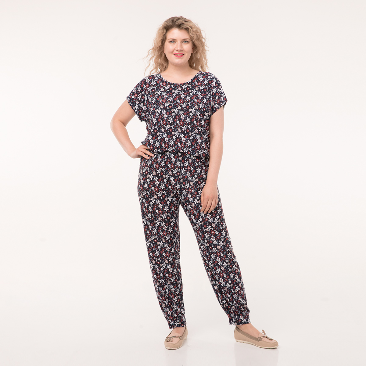 ст. цена1400руб.! Костюм, трикотаж, блуза, брюки, коричневый