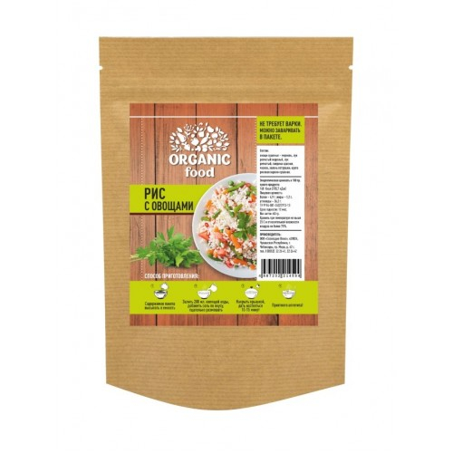 Рис с овощами моментального приготовления 60гр. (1 порция)
