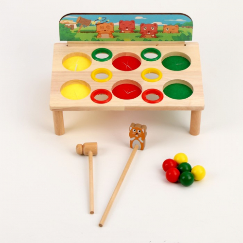 Детская развивающая игра стучалка «Поймай суслика» 32 × 20 × 4,5 см
