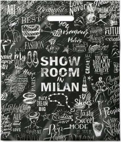 Полиэтиленовый пакет ПВД с прорубной ручкой 45 мкм 40*47 см Шоу-рум 50 шт