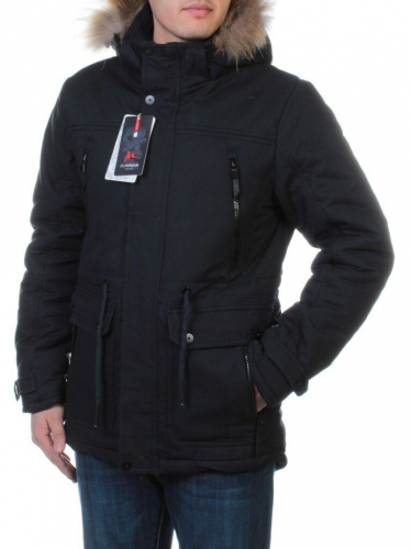 8805 Куртка Аляска мужская зимняя (искусственный мех, натуральный мех енота) размер 54