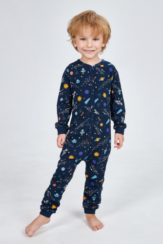 Пижама KOGANKIDS #736613 342-820-38 Тёмно-синий набивка галактика Ст.цена 830р.