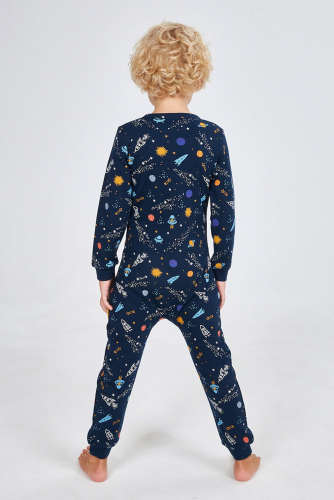 Пижама KOGANKIDS #736613 342-820-38 Тёмно-синий набивка галактика Ст.цена 830р.