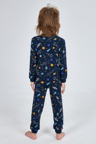Пижама KOGANKIDS #736612 342-811-38 Тёмно-синий набивка галактика Ст.цена 1090р.