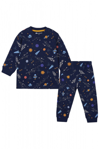 Пижама KOGANKIDS #736611 342-810-38 Тёмно-синий набивка галактика Ст.цена 950р.