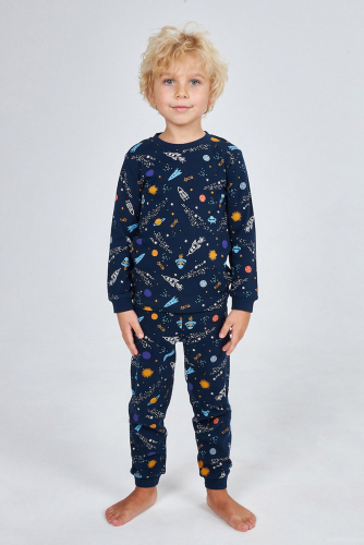 Пижама KOGANKIDS #736612 342-811-38 Тёмно-синий набивка галактика Ст.цена 1090р.