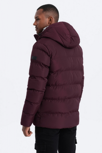 Куртка OMBRE JAHP-0127-bordowa
