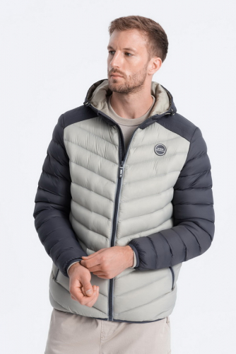 Куртка OMBRE JALP-0119-popielata