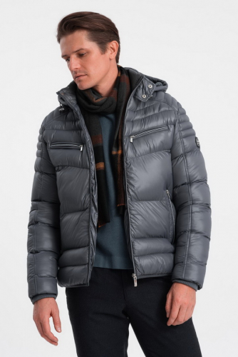 Куртка OMBRE JAHP-22FW-010-grafitowa