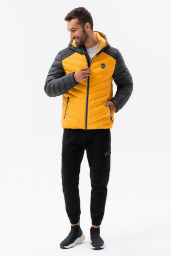 Куртка OMBRE JALP-0119-musztardowa