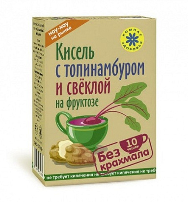 Кисель с фруктозой овсяно-льняной С Топинамбуром и свёклой 150г кор.