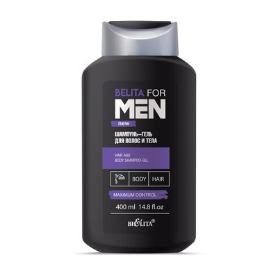 Белита Belita for Men (New) For Men Шампунь-гель для волос и тела 400мл