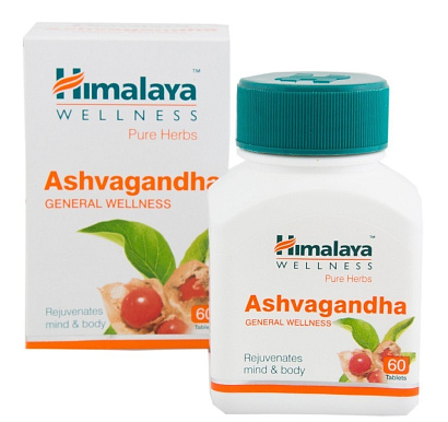 Himalaya Ashvagandha (антидепрессант, адаптоген, мужской афродизиак) 60 ...