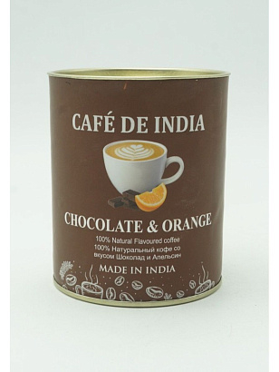 Кофе натуральный со вкусом апельсина и  шоколада  Natural Instant Flavoured coffee Chokolate-Orange