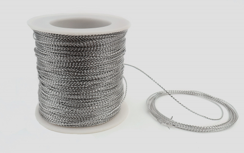Шнур декоративный (серебро), 0.9мм*100 метров(+-5), упак.1шт В наличии