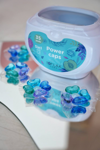 1298 – Капсулы для стирки POWER CAPS BLUE 5 капсул