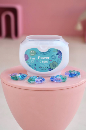 1298 – Капсулы для стирки POWER CAPS BLUE 5 капсул