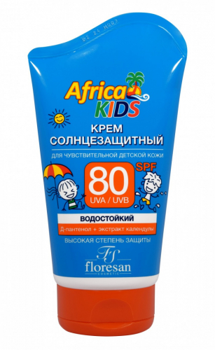 НОВИНКА 404 Крем солнцезащитный для детей SPF 80 Africa Kids 100мл