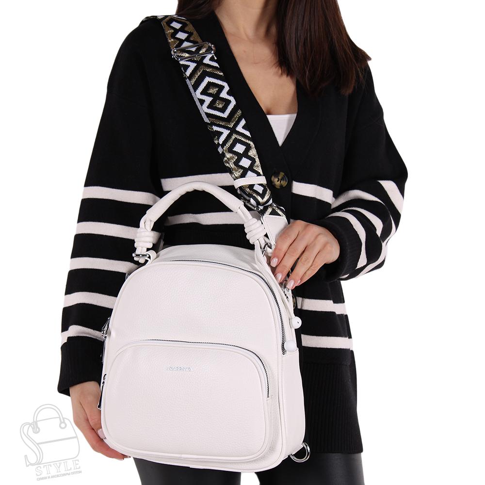 Рюкзак женский 670070-1 white Velina Fabbiano-Safenta/30