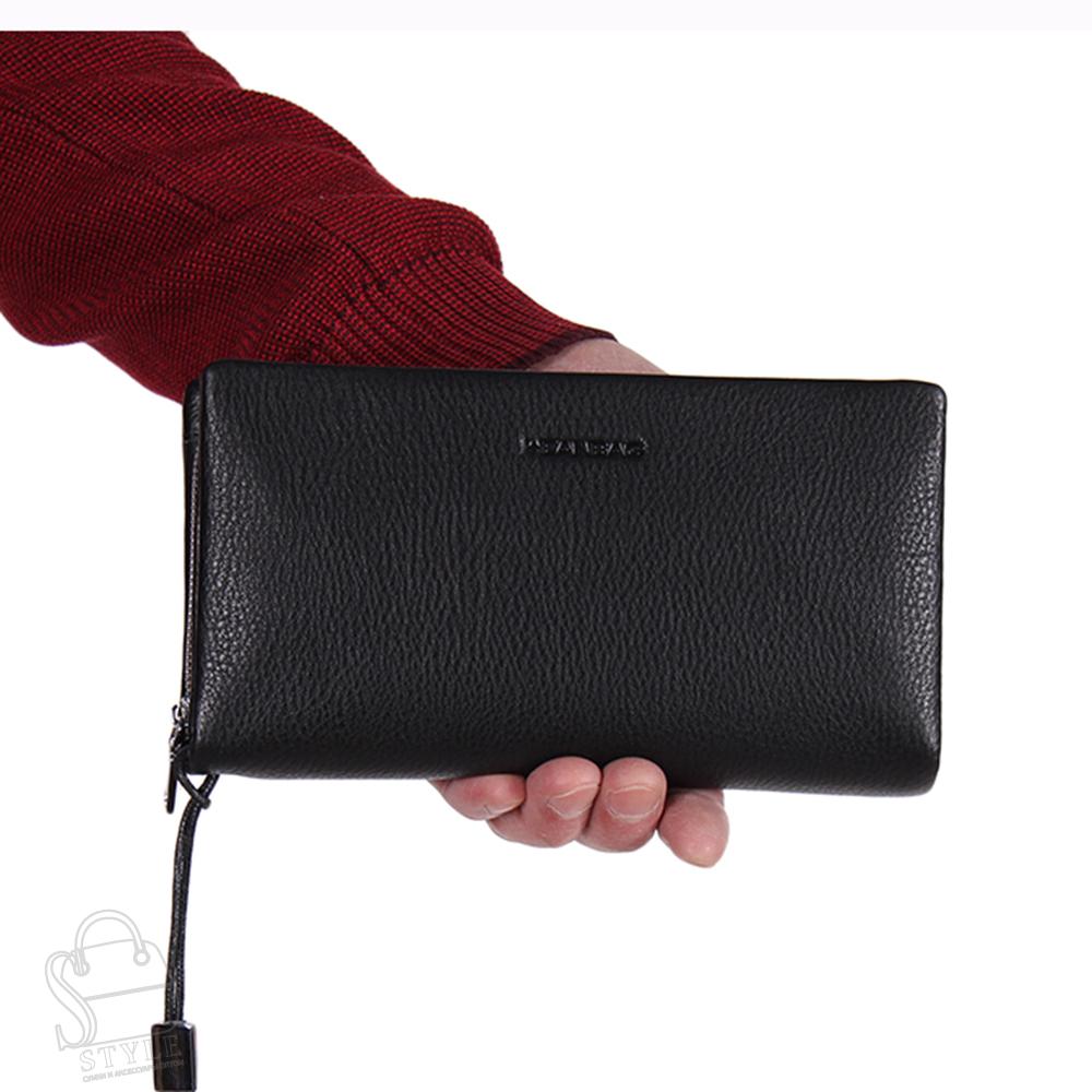 Клатч мужской кожаный 901H black Heanbag